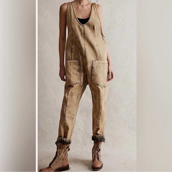 Free People Pants - Free People “High Roller” Jumpsuit - Farrow EUC